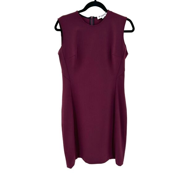 OF MERCER Women's Burgundy Purple Sleeveless Office Mini Sheath Dress Size 6 - Picture 1 of 8